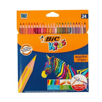 950525 Набір кол. олівців. KIDS EVOLUTION STRIPES 24шт BIC 8506