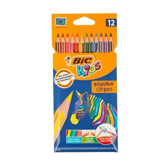 Набір кол. олівців KIDS EVOLUTION STRIPES 12шт BIC 950522