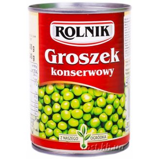 Горошок консервований 400мл з/б ключ Rolnik Польща