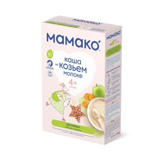 Каша молочна з 5 місяців Гречана з яблуком та морквою 200г "Мамако" Іспанія