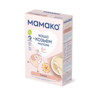 Каша молочна з 6 місяців 5 злаків 200г "Мамако" Іспанія