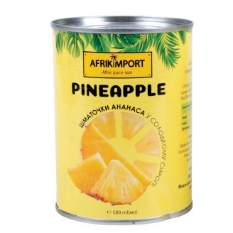 Ананаси шматочками в сиропі 580 ml AfrikImport