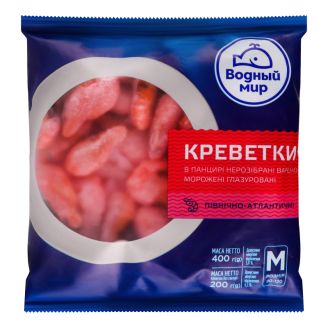 Креветка в панцирі з/г вар/мор 90/120 400 г Водний мир