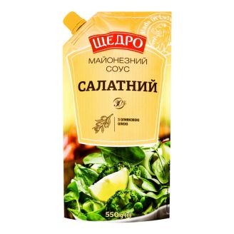 Майонезний соус Салатний 30% д/п 550г Щедро