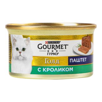 Корм для котів Гурме Голд з кроликом. Паштет 85г з/б