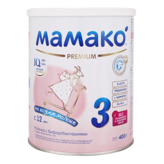Суміш на основі козячого молока МАМАКО 3 (від 12 міс) 400 г