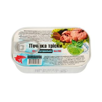Печінка тріски (консерва з охолодженої сировини) 121г ТМ BARRAKUDA
