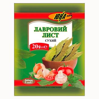 Лавровий лист цілий 20г ТМ  ЮНА