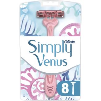 ***Gillette Бритва одноразова жіноча Venus3 Simply 3 леза 8 шт