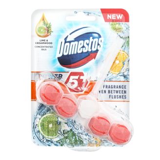 Туалетний блок Domestos Power5 Лайм та кедр 55г*