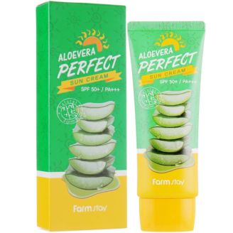 Farm stay Крем для обличчя і тіла "Сонцезахисний" з алое вера SPF50+ 70 мл (Aloevera Perfect Sun Cre