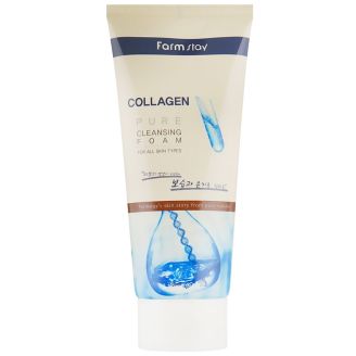 Farmstay Пінка для вмивання зволожуюча з колагеном Collagen pure cleansing foam 180 мл