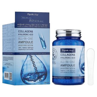 Farmstay Сироватка багатофункціональна з колагеном та гіалуроном Collagen & hyaluronic 250 мл 