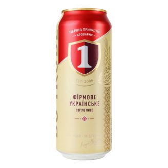 Пиво Бочкове 0.5л з/б 4.8% алк   Перша Приватна Броварня