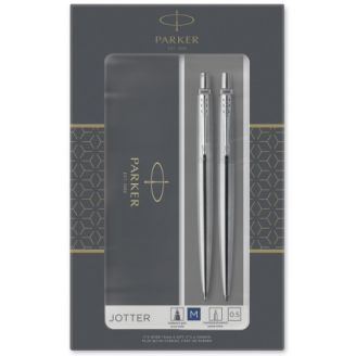 16 172b19 Набір Паркер Jotter сталь кул.+олів. у подар.уп.
