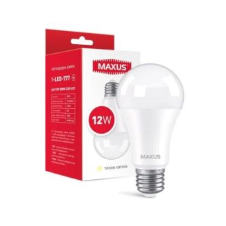 Лампа світлодіодна MAXUS  A60 12W 3000K 220V E27 1-LED-777