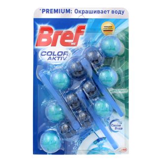 Туалетний блок Bref 4в1 кольорова вода Евкаліпт 3*50г