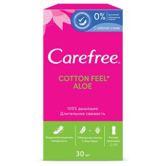 Прокладки Carefree Бавовна та алое щоденні 30шт