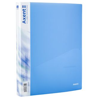 43392 Папка на 4-х кільцях, 35 мм, прозора синя 1208-22-A