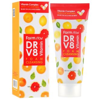 Farmstay Пінка для вмивання вітамінна DR.V8 Vitamin foam cleansing 100 мл