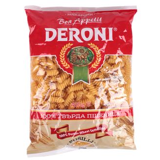 Макарони Fusilli (Спіраль) 400г Deroni