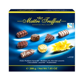 Цукерки  шок. асорті (блак.) 200г Maitre Truffout