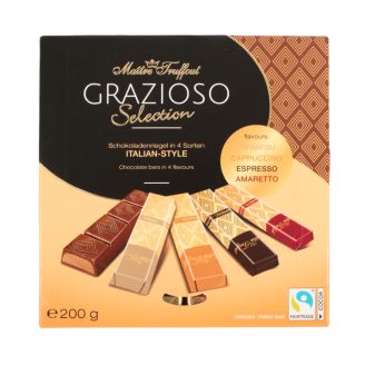 Шоколадні стіки Grazioso Selection Italian Style 200г, Maitre Truffout