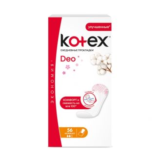 Прокладки Kotex Deo Normal Liners IFW щод 56