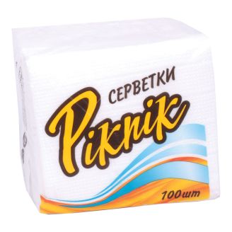 Серветка біла Piknik 100шт
