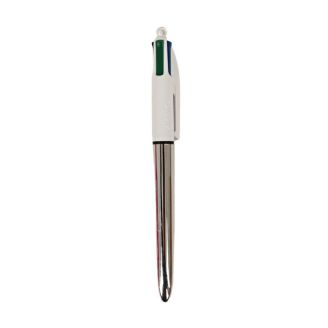 951380 Ручка кулькова авт. 4-х кольор. BIC SHINE 1.0мм срібна 004705, 919380, 982873