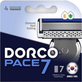 Dorco Картриджи для системи PACE7 для чоловіків з 7 лезами (4 шт)