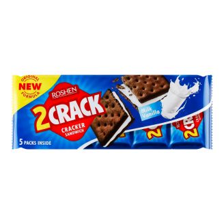 Крекер 2 CRACK з молочно-ванільною начинкою 235г Рошен