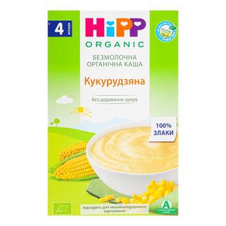 Каша безмолочна з 4 місяців Кукурудзяна 200г "HiPP" Хорватія