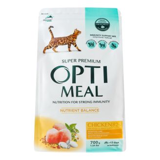 Корм д/котів з куркою 0,7 кг Opti meal