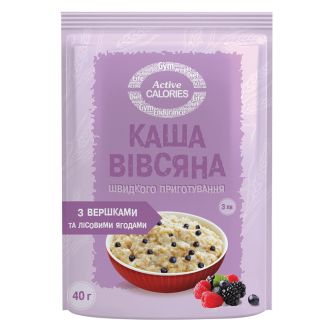 Каша Вівсяна з Вершками та Лісовими ягодами 40г Active calories