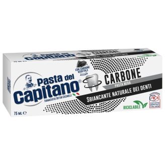 Pasta del Capitano відбілююча Charcoal з активованим вугіллям 100% 75 мл