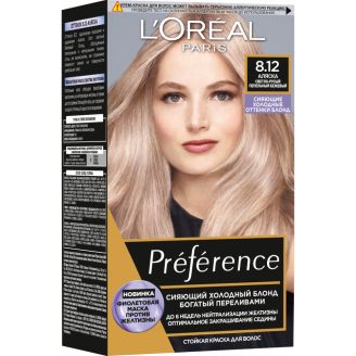L'Oreal Preference Фарба для волосся 8.12 Аляска світло-русявий бежевий попелястий