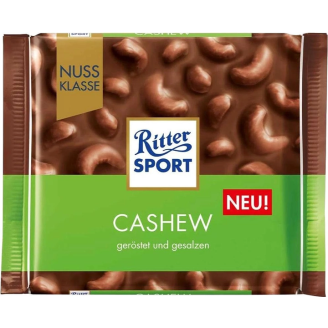 Шоколад молочний "Nut Selection" цільний кеш`ю 100г Ritter Sport