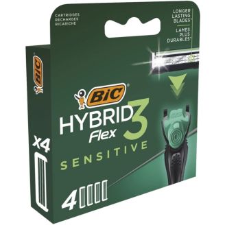 ***BIC Картридж чоловічий Flex 3 Sensitive 4 шт