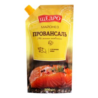 Майонез "Провансаль" 67% д/п 300г Щедро