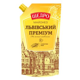 Майонез  "Львівський Преміум" 80% д/п 300г Щедро