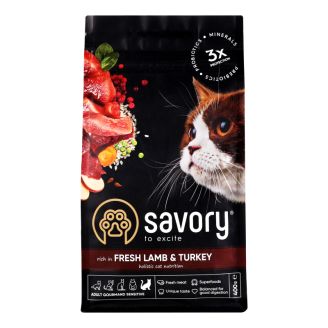 Корм SAVORY Adult Cat Sensitive Digestion Fresh Lamb&Turkey 0.4kg