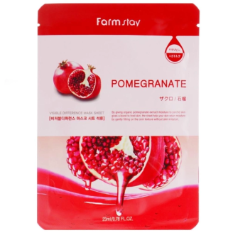 Farm stay Маска для обличчя тканинна з екстрактом гранату 23 мл (Visible Difference Mask Sheet Pomegranate