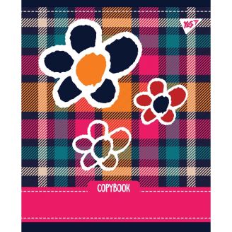 765258 Зошит для записів А5/24 лін. YES "Tartan fun" виб.гібрід.лак