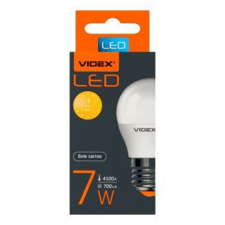 Лампа с/д VIDEX G45e 7W E27 4100K 220V (VL-G45e-07274)