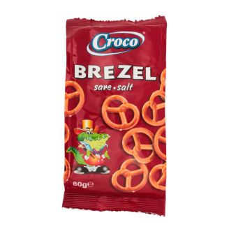 Фігурна соломка BREZEL солена 80г CROCO