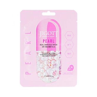 JIGOTT Маска для обличчя ампульна з екстрактом перлів Pearl real ampoule mask 27 мл