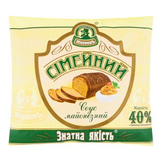 Соус майонезний Сімейний п/е 330г Жирновъ