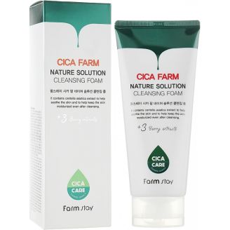Farmstay Пінка для вмивання з екстрактом центелли Cica farm nature solution cleansing foam 180 мл