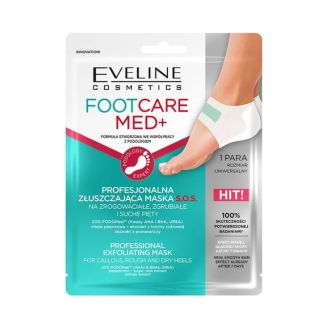 Eveline FootCare Med+ Маска для п'яток відлущуюча з AHA та BHA кислотами 100 мл